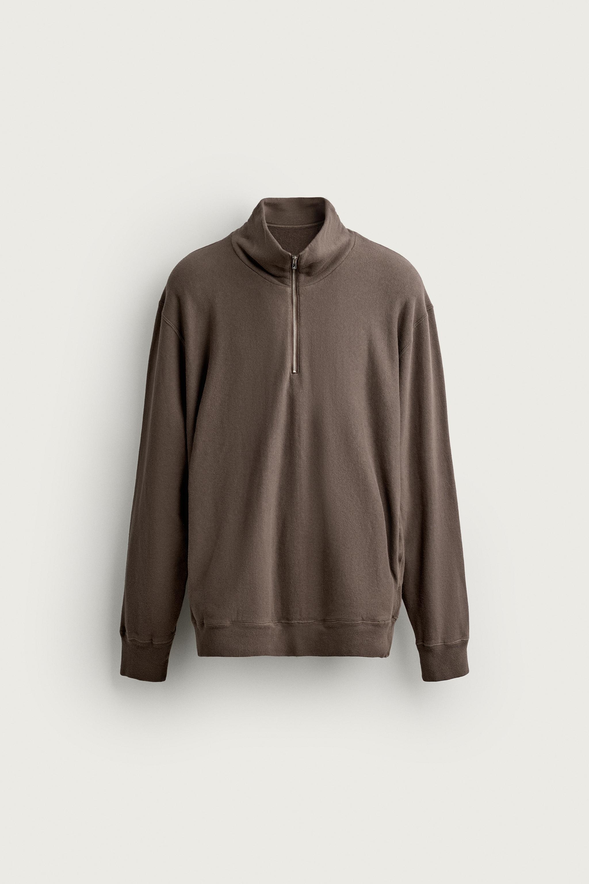 QUARTER-ZIP SWEATSHIRT 2026 TANAKA NY TYO LTD.© — Brown