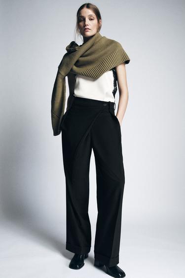ASYMMETRIC WAIST TROUSERS ZW COLLECTION - Black by Zara