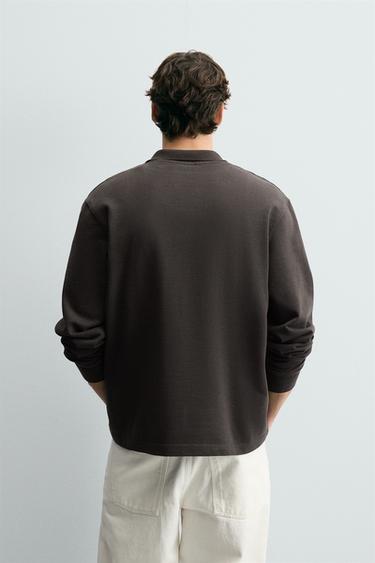 POLO STRUTTURA LAVATO - Marrone scuro di Zara