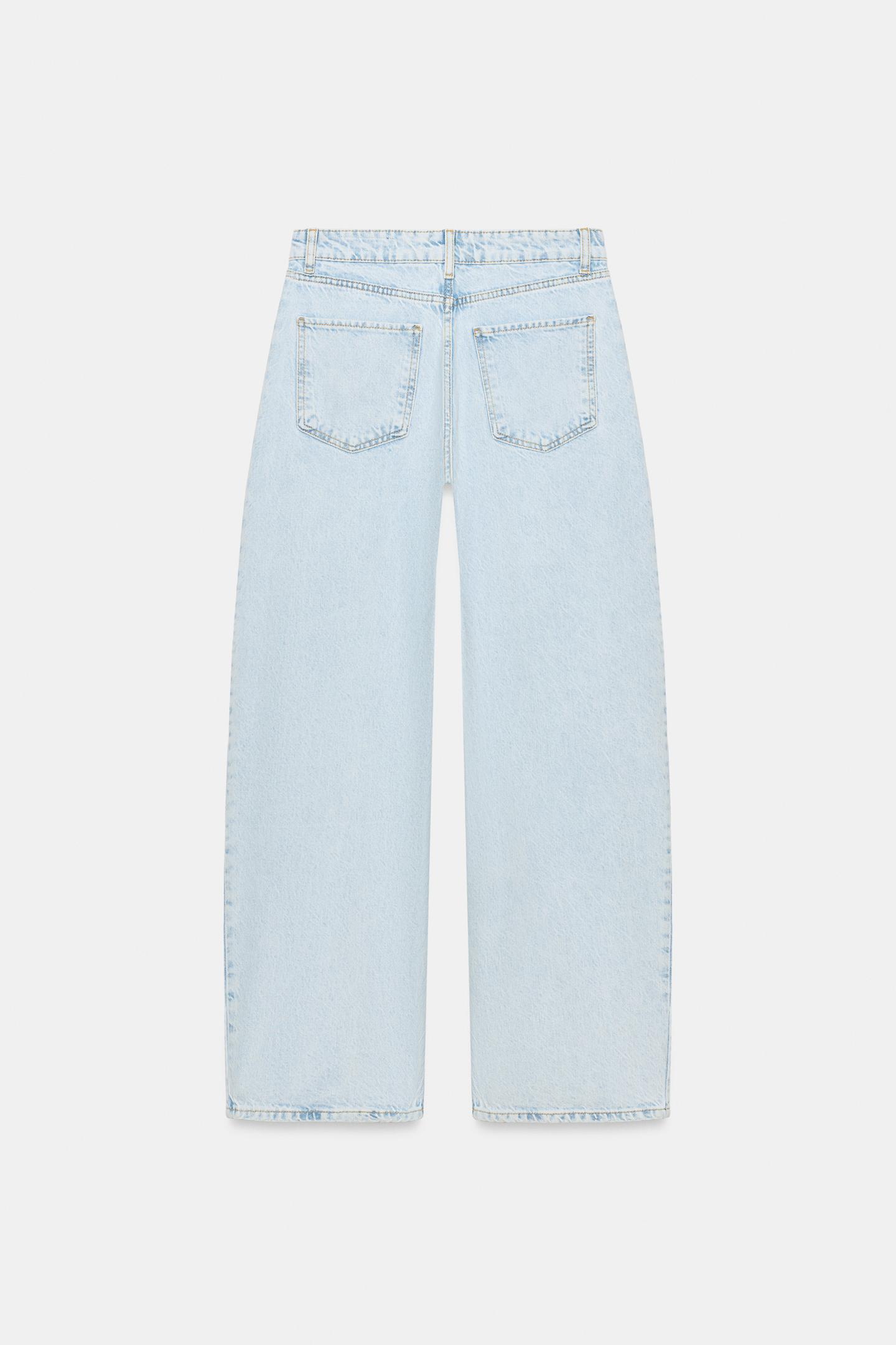 Женские джинсы Zara Z1975 High Rise Barrel, цвет: Светлый синий — фото 2