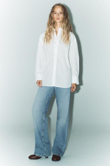 Zara OVERSIZED SHIRT WITH BACK DETAIL - White - Image 0