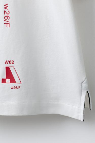 T-SHIRT SPORT NUMÉROS - Blanc de Zara - Image 3