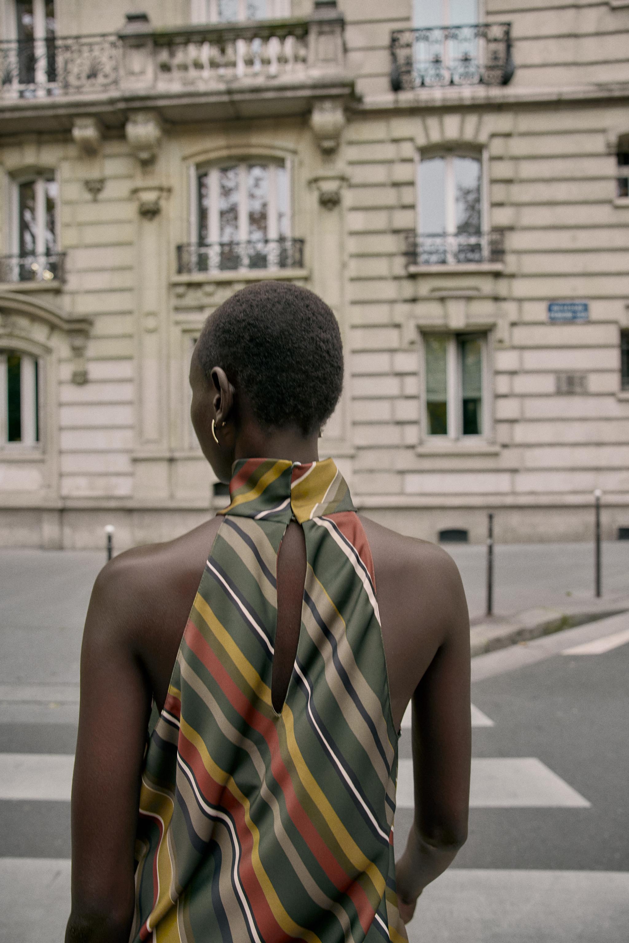 ASYMMETRIC STRIPED TOP - Multicolored | ZARA United States