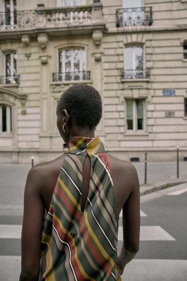 TOP RAYURES ASYMÉTRIQUE - Multicolore de Zara - Image 4