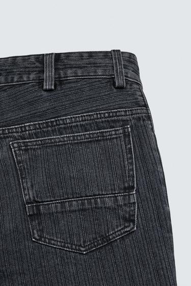 TEXTURED STRIPE JEANS - Blue by Zara - Image 9