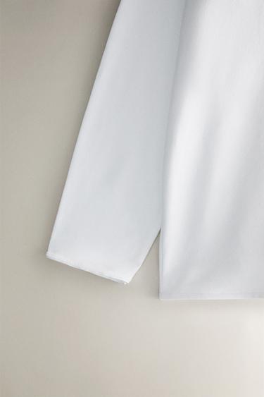 NAPPED SHIRT WITH TRIM - White by Zara - Image 2
