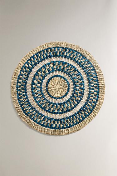 ROUND COLOURED WOVEN PLACEMAT - Блакитний Zara - Зображення 0