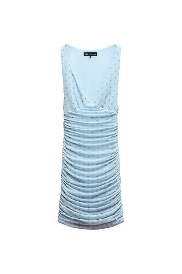 VESTIDO CORTO TUL ESTAMPADO