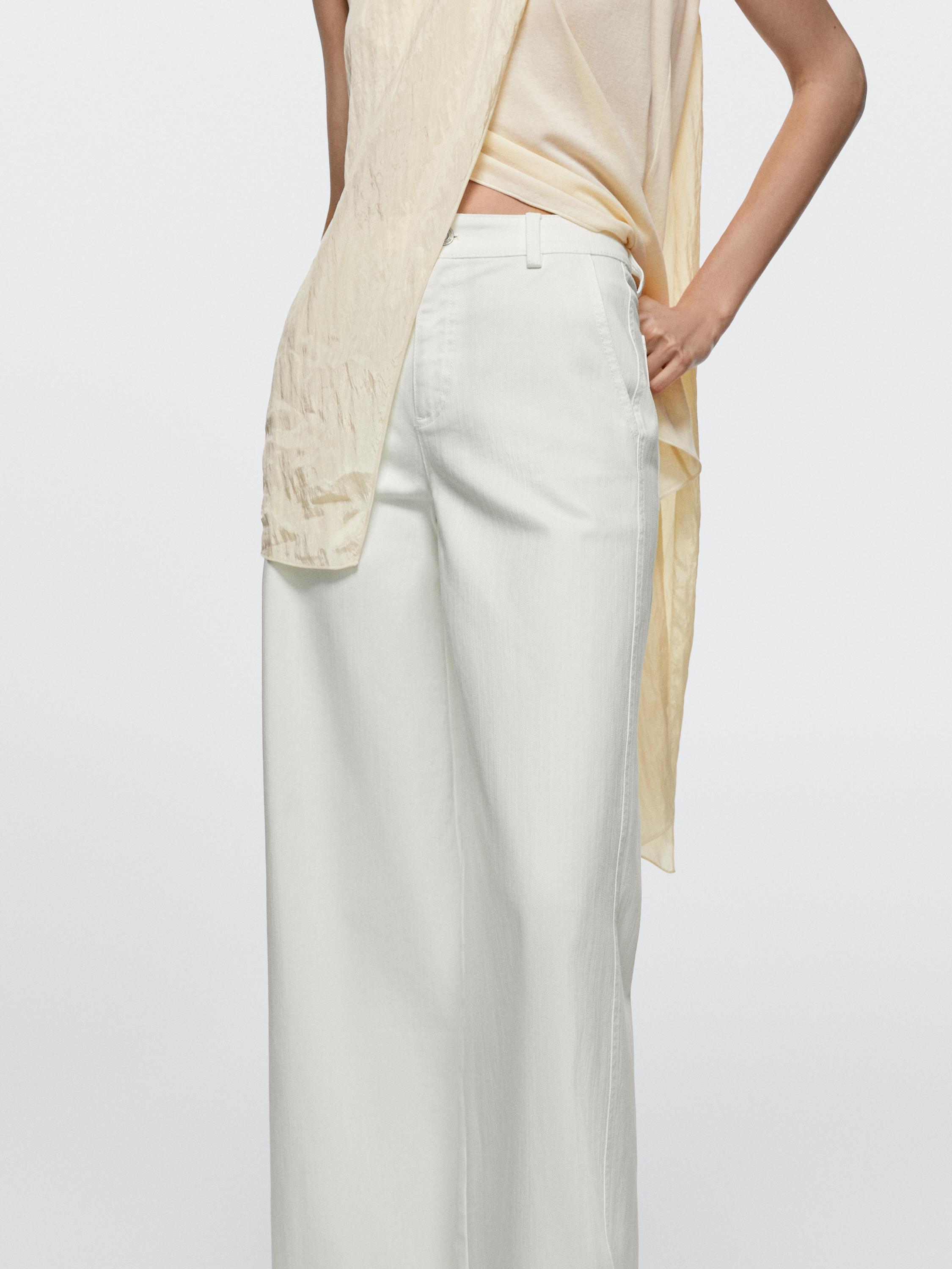 High-waist palazzo jeans