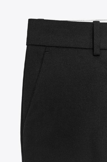 LOW-RISE STRAIGHT-LEG TROUSERS - Black by Zara - Image 2