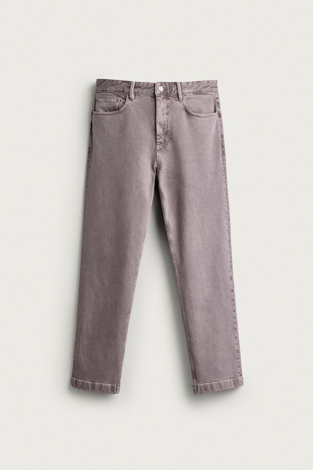 WASHED STRAIGHT-LEG TROUSERS