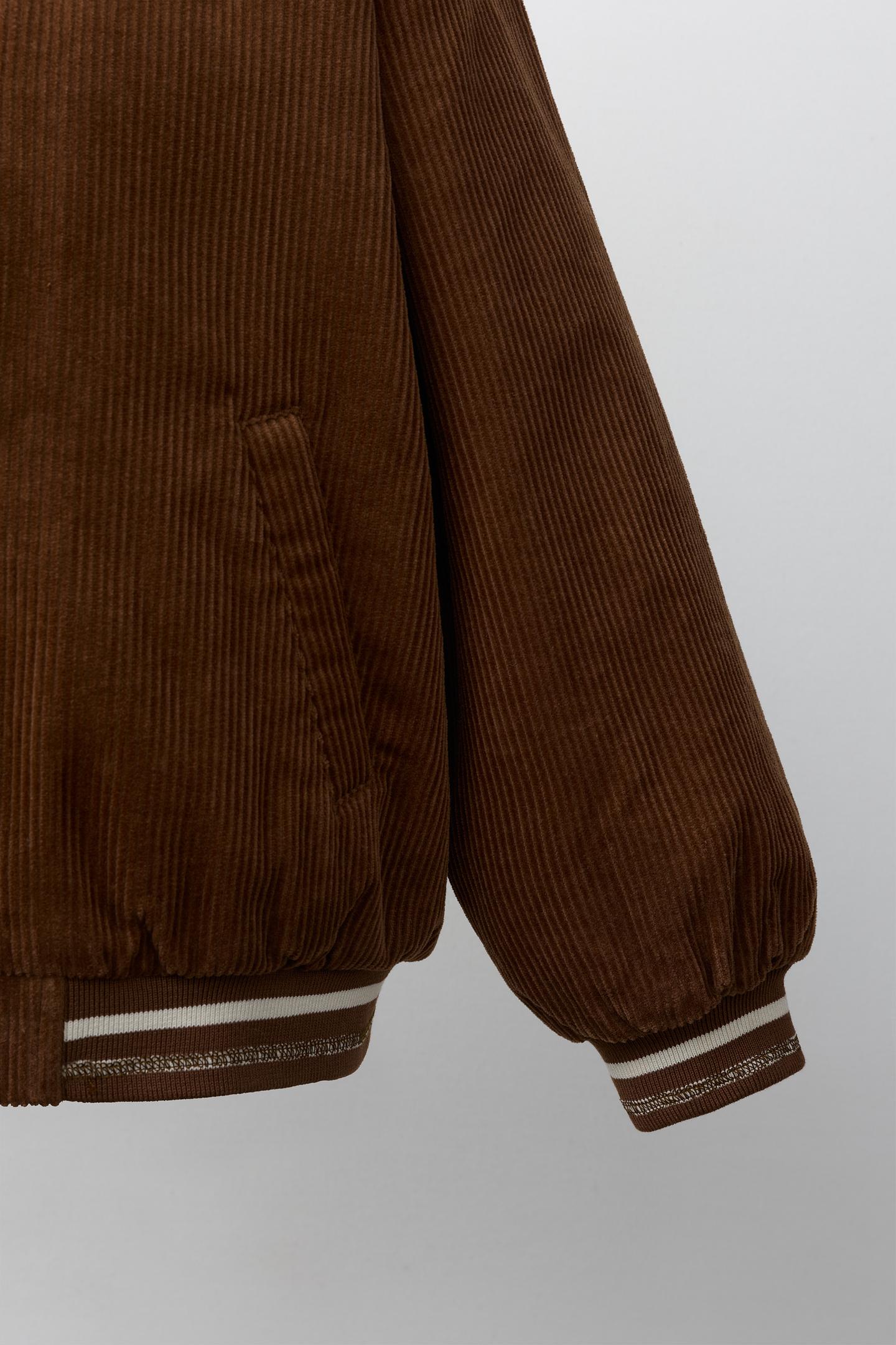 Детская куртка Zara Bomber with Detachable Hood, цвет: Коричневый — фото 7