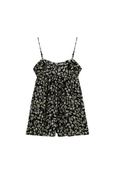 PRINTED JUMPSUIT WITH METALLIC THREAD