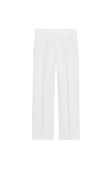 ZW COLLECTION STRAIGHT TROUSERS - White by Zara