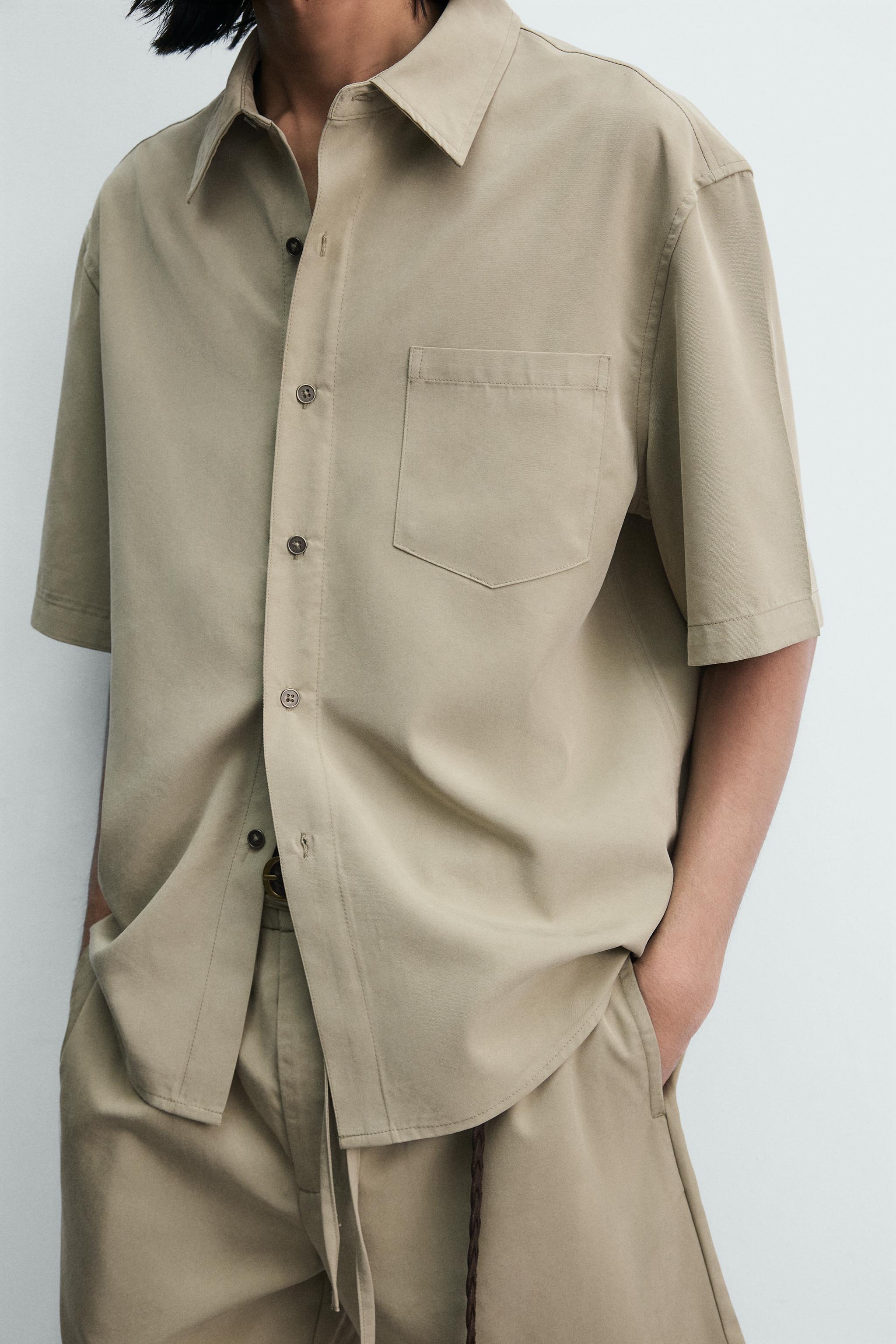 CHEMISE RELAXED FIT EFFET DÉLAVÉ
