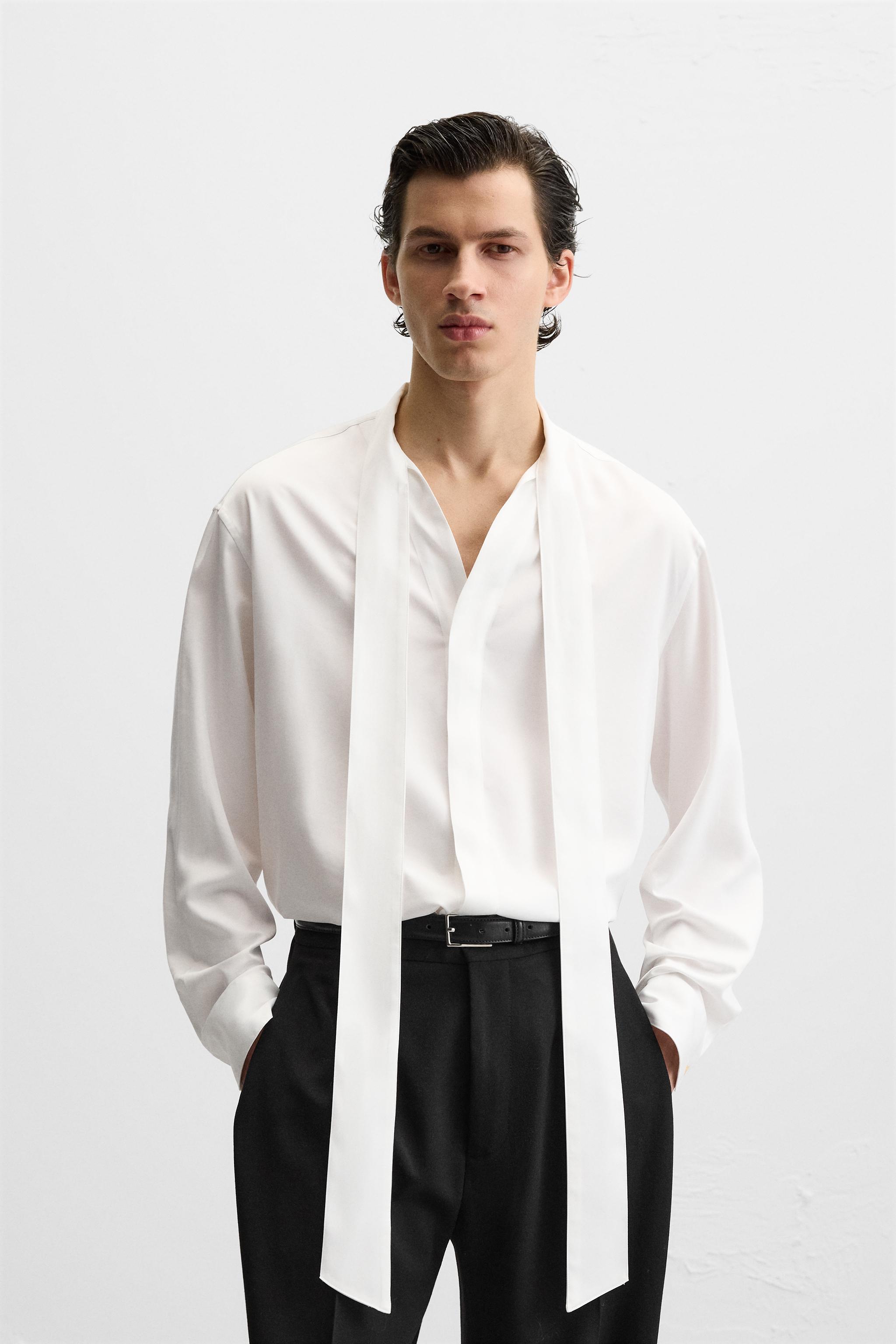 CHEMISE FLUIDE À NOEUD