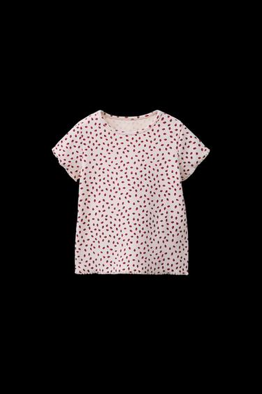 GEMUSTERTES RIB-T-SHIRT - Cremefarben / Beige von Zara - Bild 0