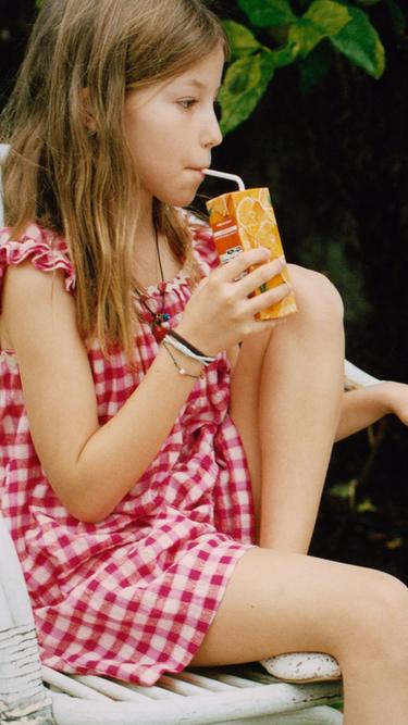 CHECK PRINT SKIRT - Yellow by Zara