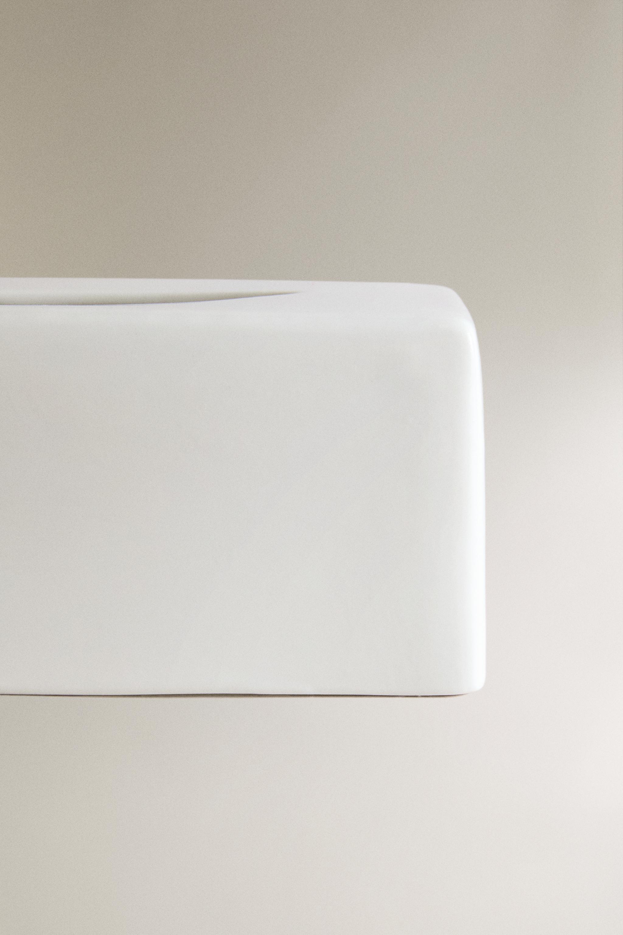 RECTANGULAR CERAMIC TISSUE BOX