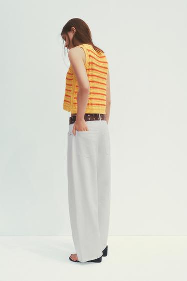 STRIPED KNIT TOP - Yellow by Zara - Image 3