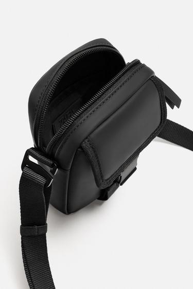RUBBERISED CROSSBODY BAG - Black by Zara - Image 3