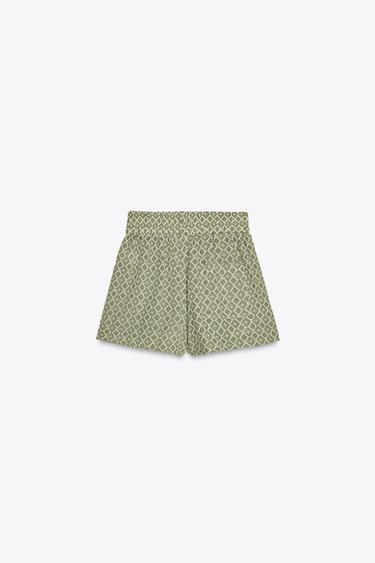 PERFORATED EMBROIDERED BERMUDA SHORTS - ecru/khaki by Zara - Image 5
