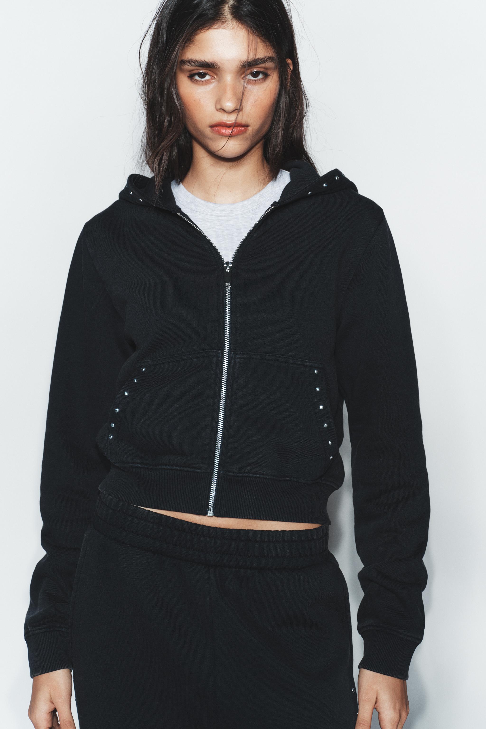 SOLUK GÖRÜNÜMLÜ ZIMBALI SWEATSHIRT - Görsel 2