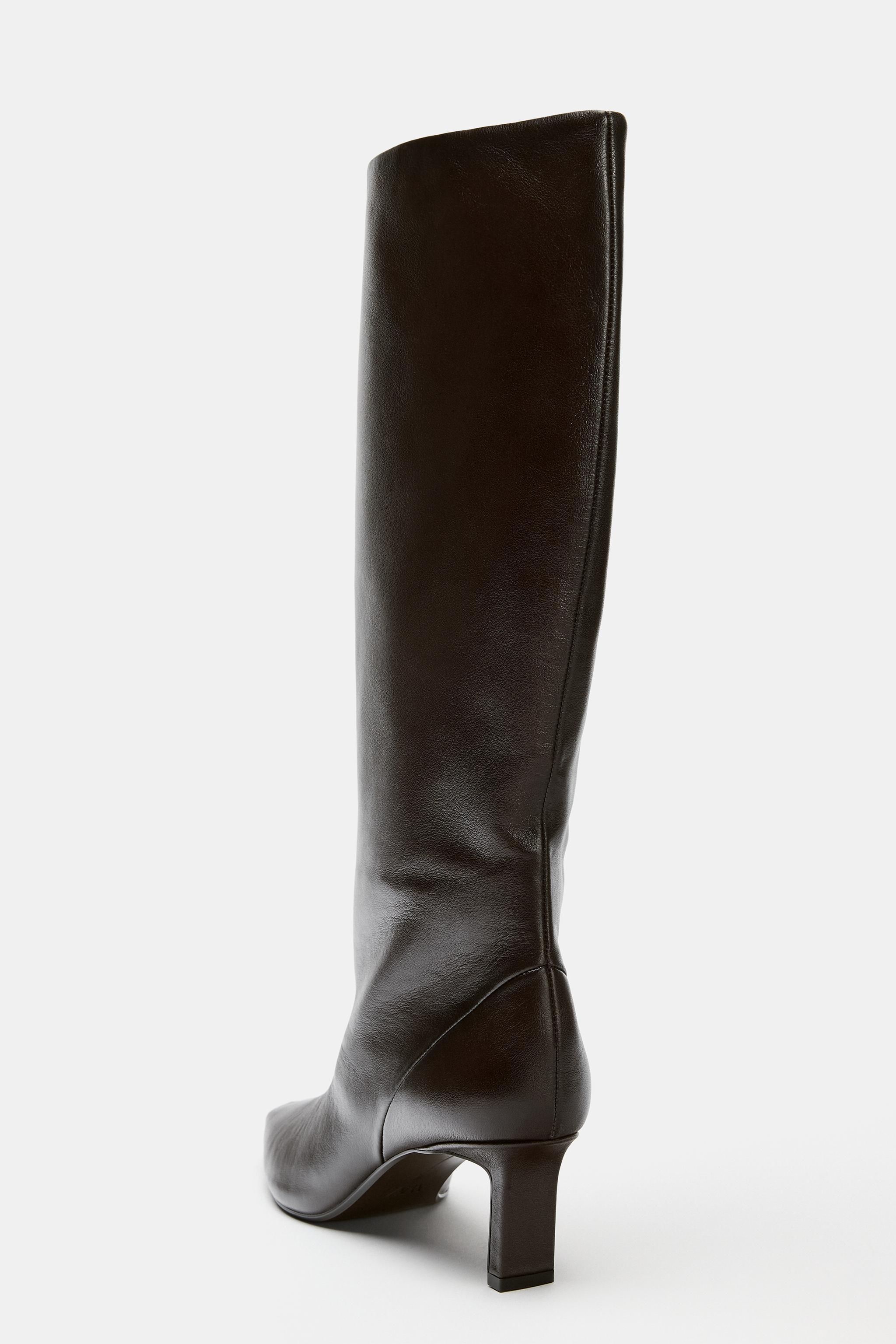 LEATHER HEELED BOOTS