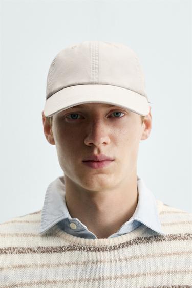 Zara WASHED COTTON CAP - Light beige - Image 0
