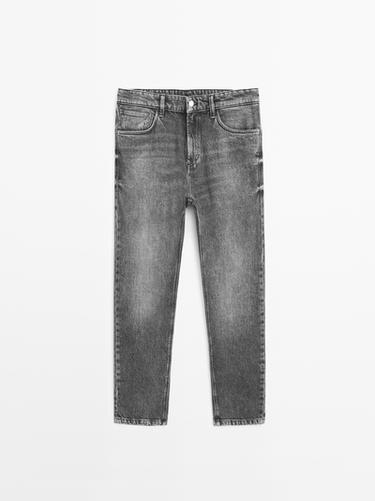 Jeans slim fit - Gris de Zara