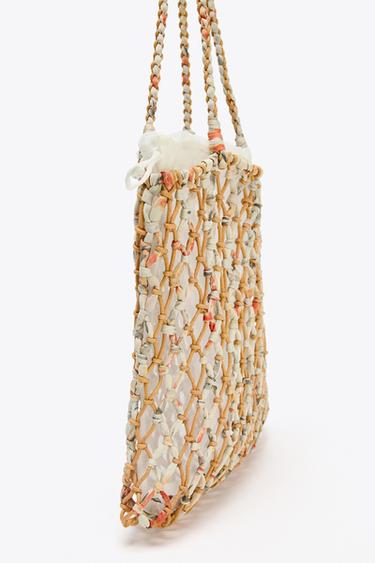 SAC TRESSÉ TISSÉ - Jaune de Zara - Image 5