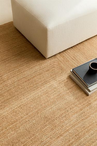 RECTANGULAR JUTE RUG - Light beige by Zara - Image 5