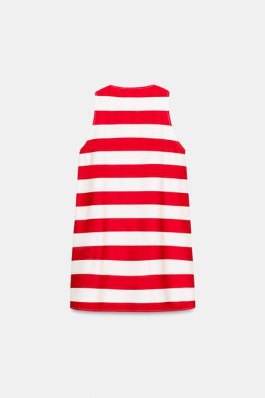 ROBE COURTE À RAYURES - Blanc / Rouge de Zara - Image 6