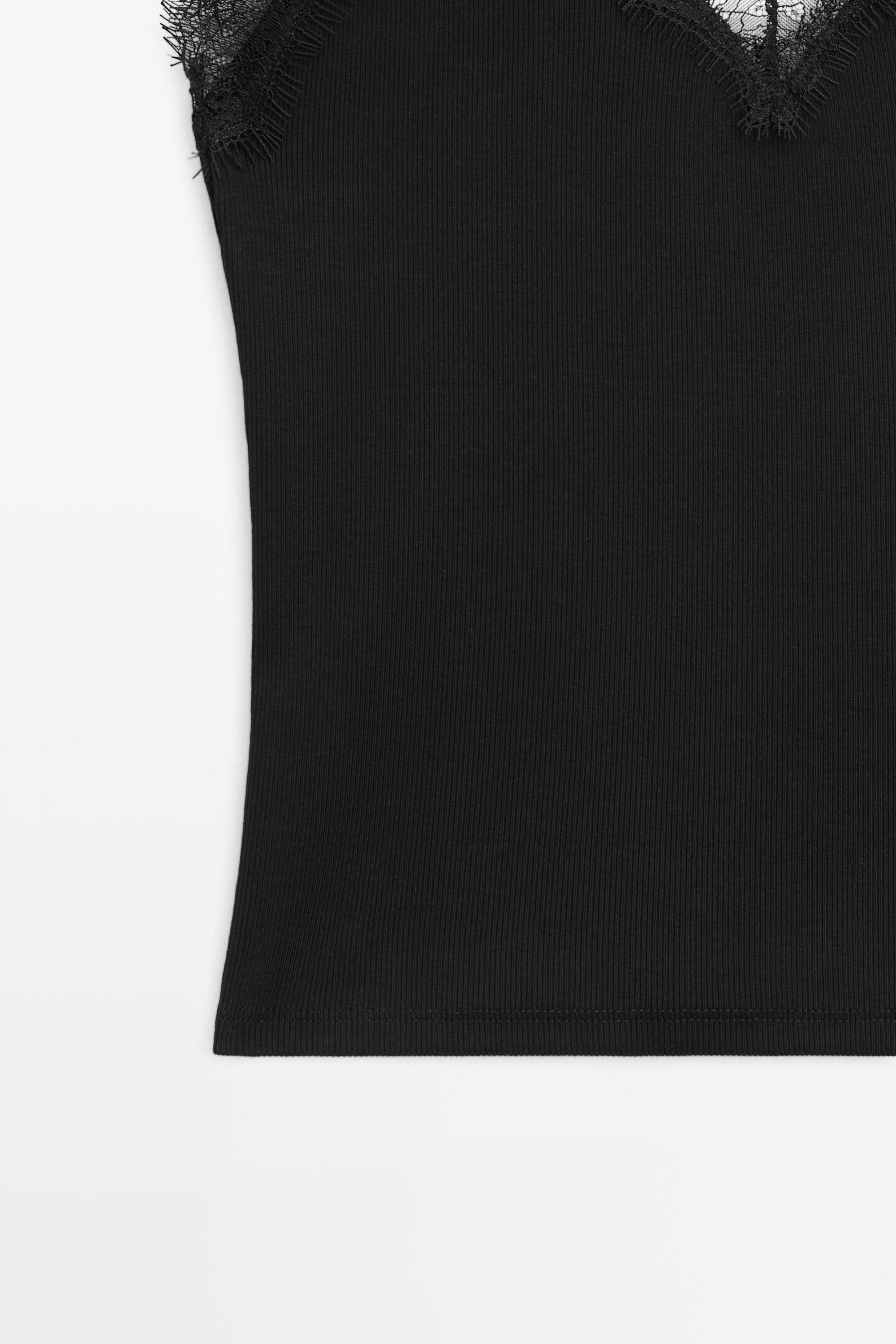 Strappy lace-trim top