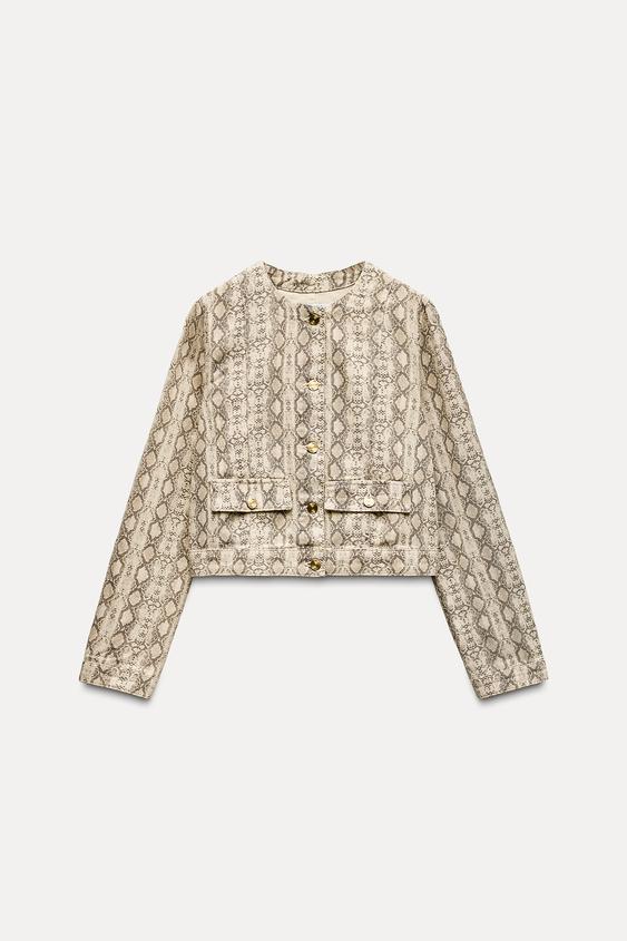 ANIMAL PRINT Z1975 JACKET - Snake by Zara