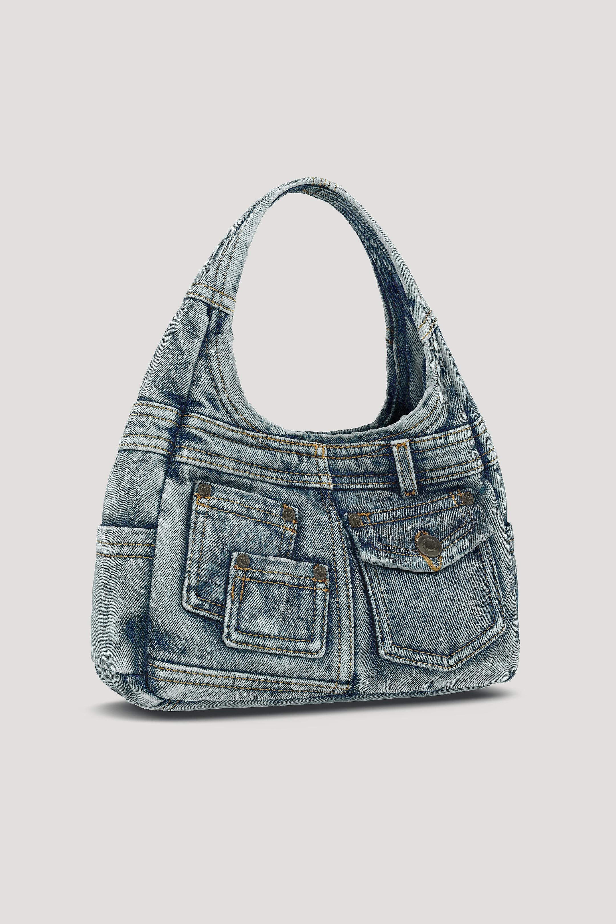 BOLSA DE MÃO DENIM - Azul-denim | ZARA Brasil
