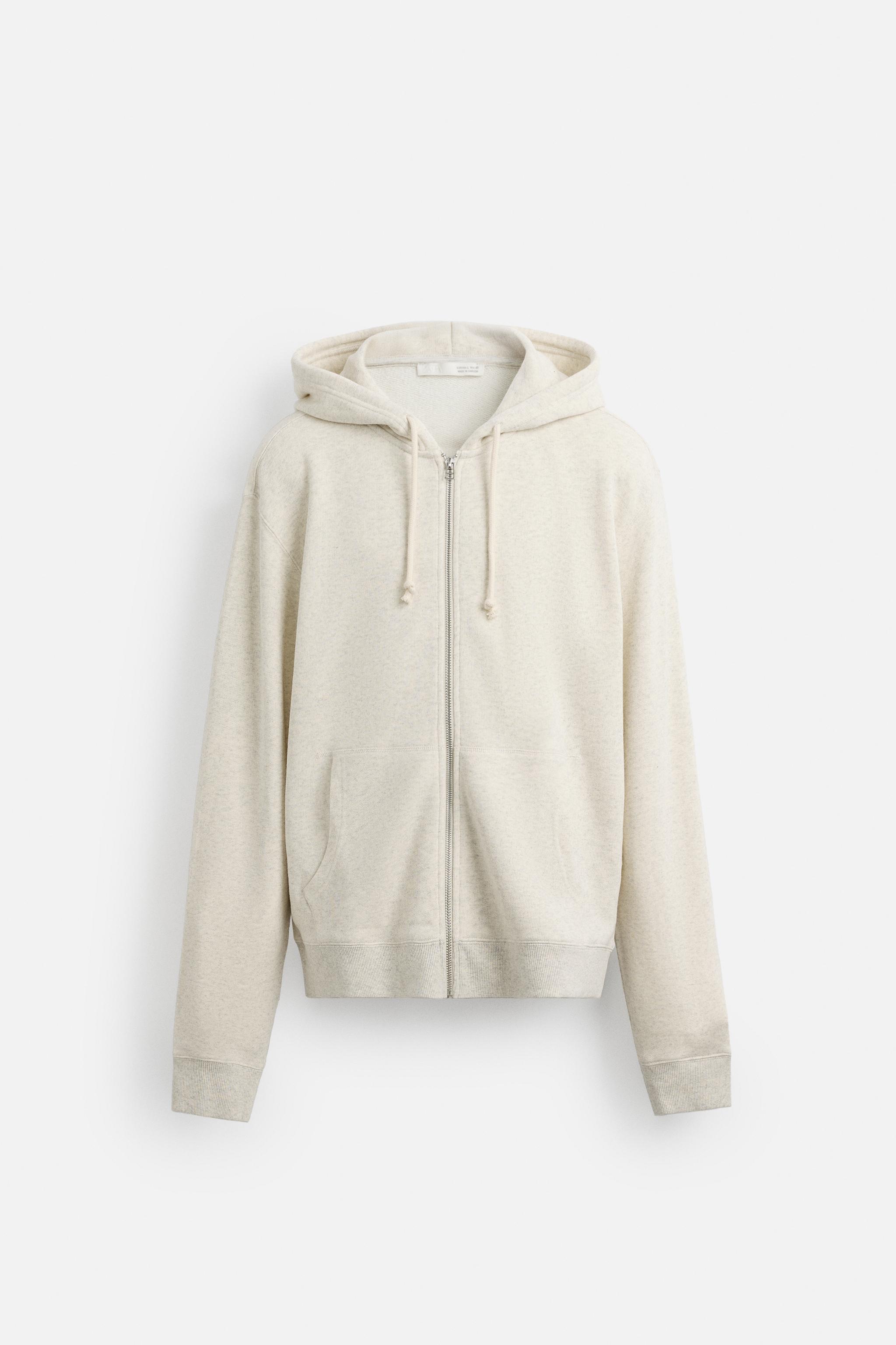 HOODED SWEATSHIRT WITH ZIP - SILVER UNIVERSE | ZARA United