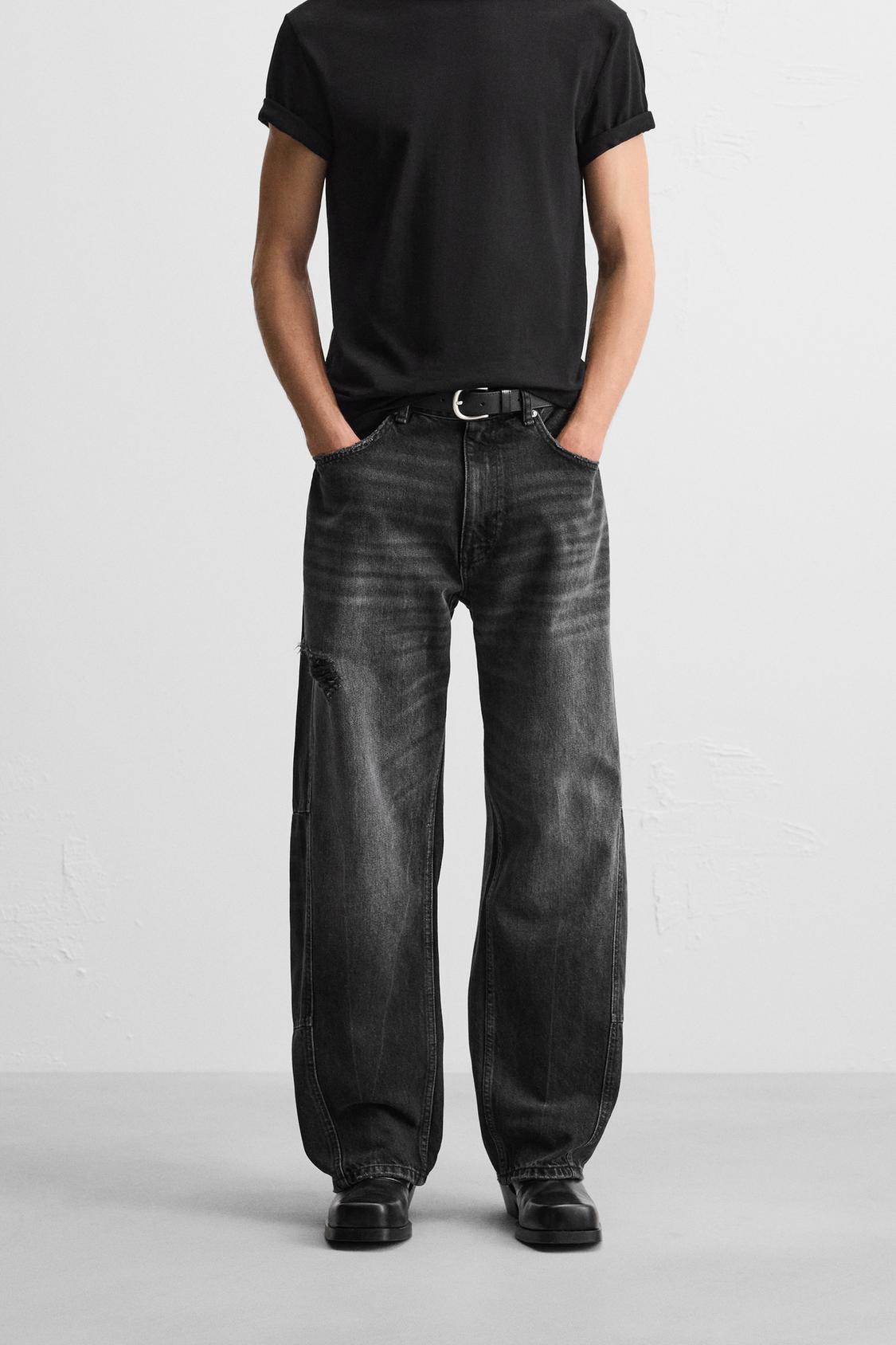 BAGGY FIT JEANS WITH SEAMS
