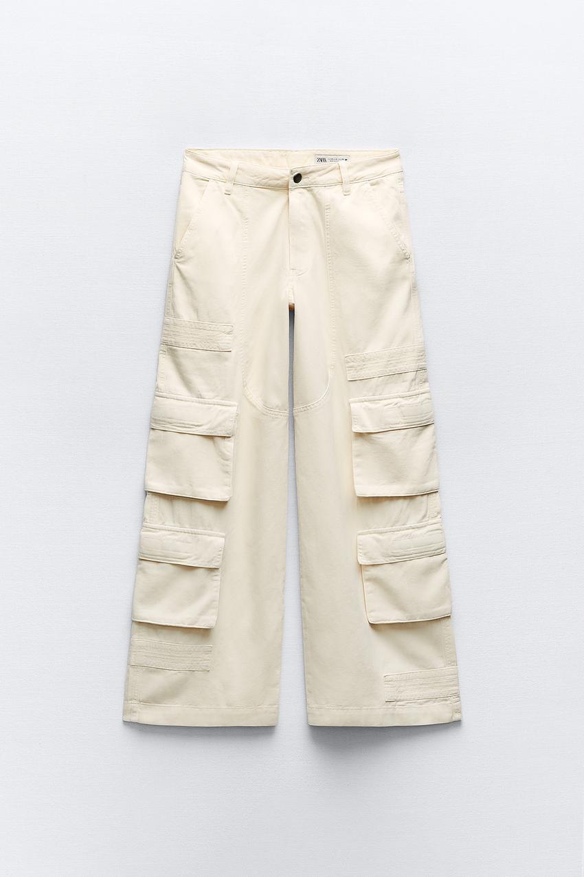 Pantalon Cargo Dama Beige