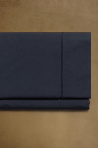 DRAP DE DESSUS COTON PERCALE (300 FILS) - Bleu nuit de Zara - Image 5