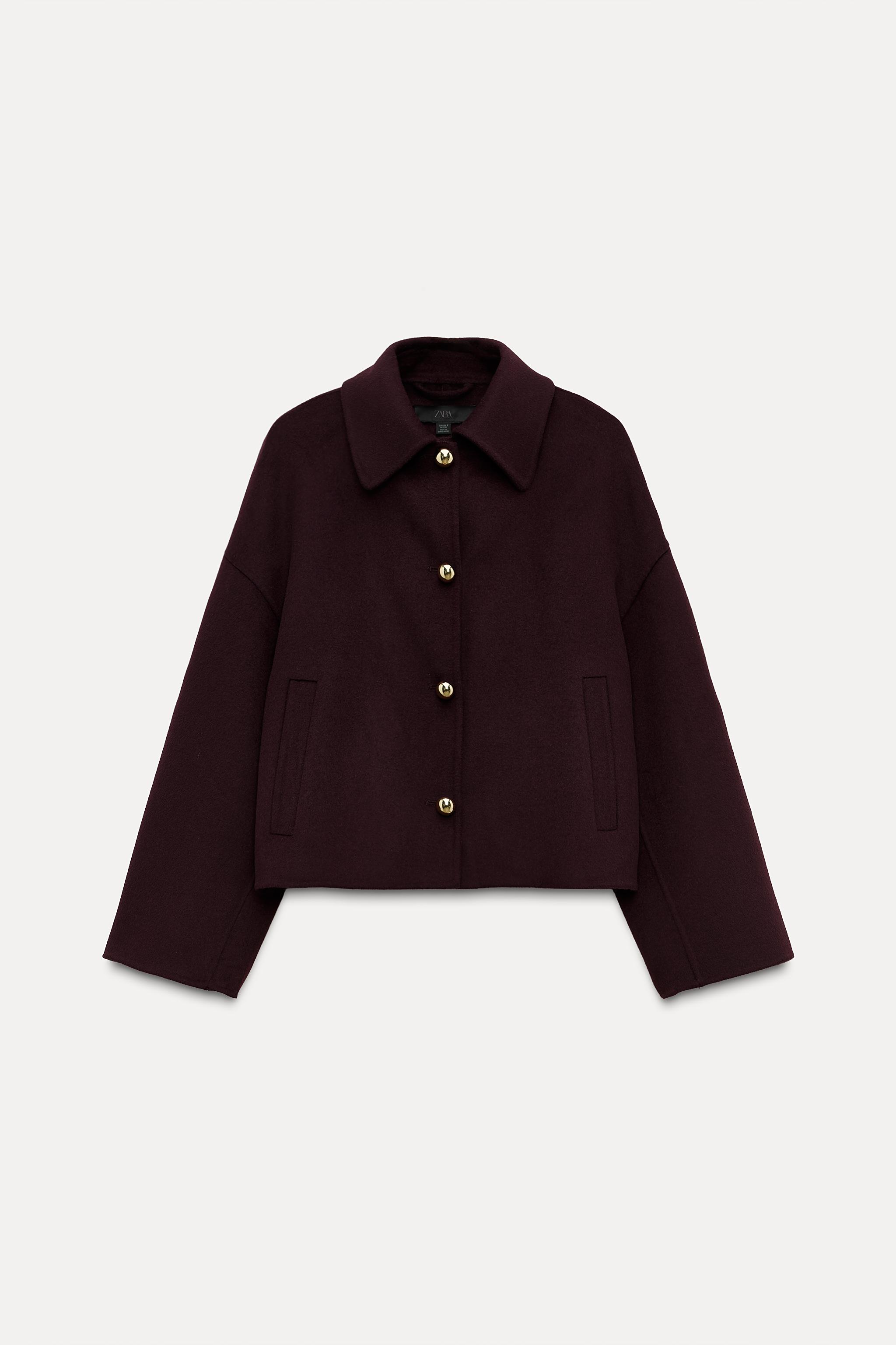 ウール混紡ジャケット ZW COLLECTION - バーガンディ | ZARA