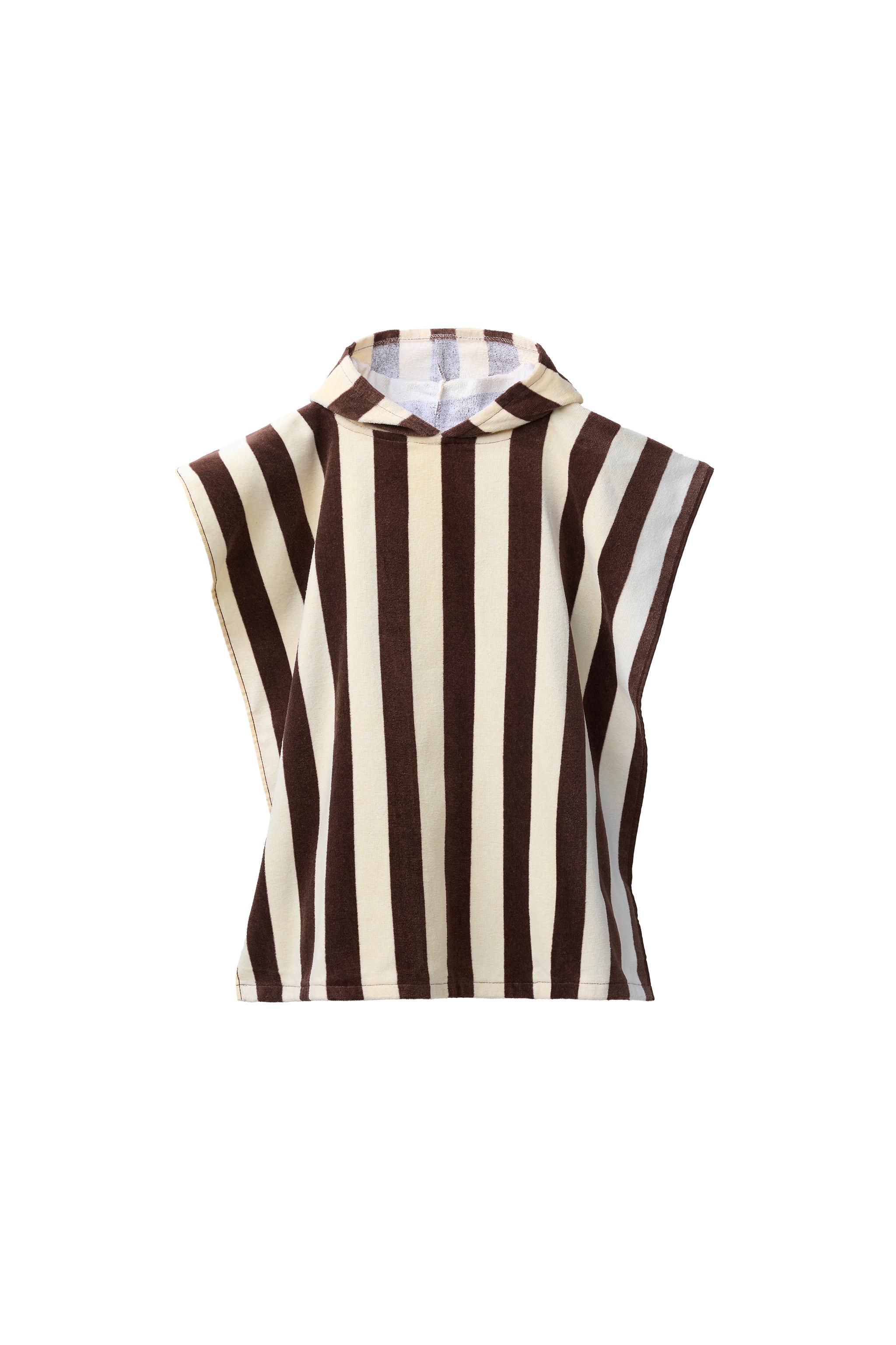 STRIPED TOWEL PONCHO - Brown | ZARA United States