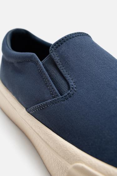 TENNIS SANS LACETS EN TISSU - Bleu foncé de Zara - Image 6