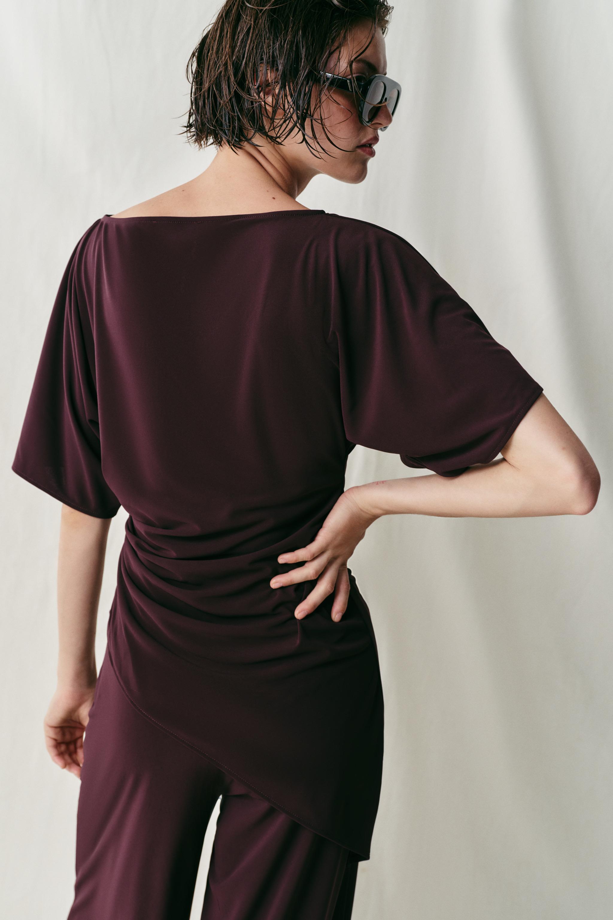 DRAPED CREPE TOP - thumbnail 5
