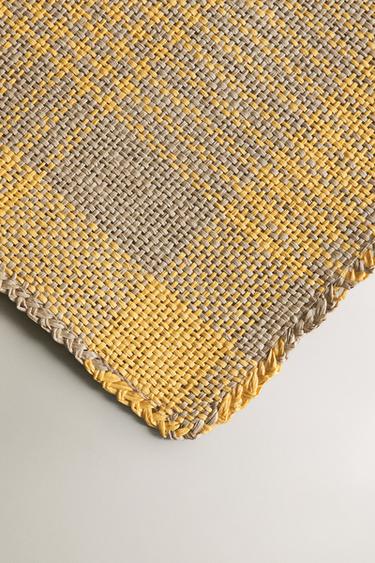 CHECKED PAPER PLACEMAT - Yellow by Zara - Image 2