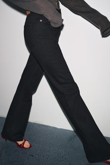JEANS ZW COLLECTION BOOTCUT HOGE TAILLE - Zwart van Zara