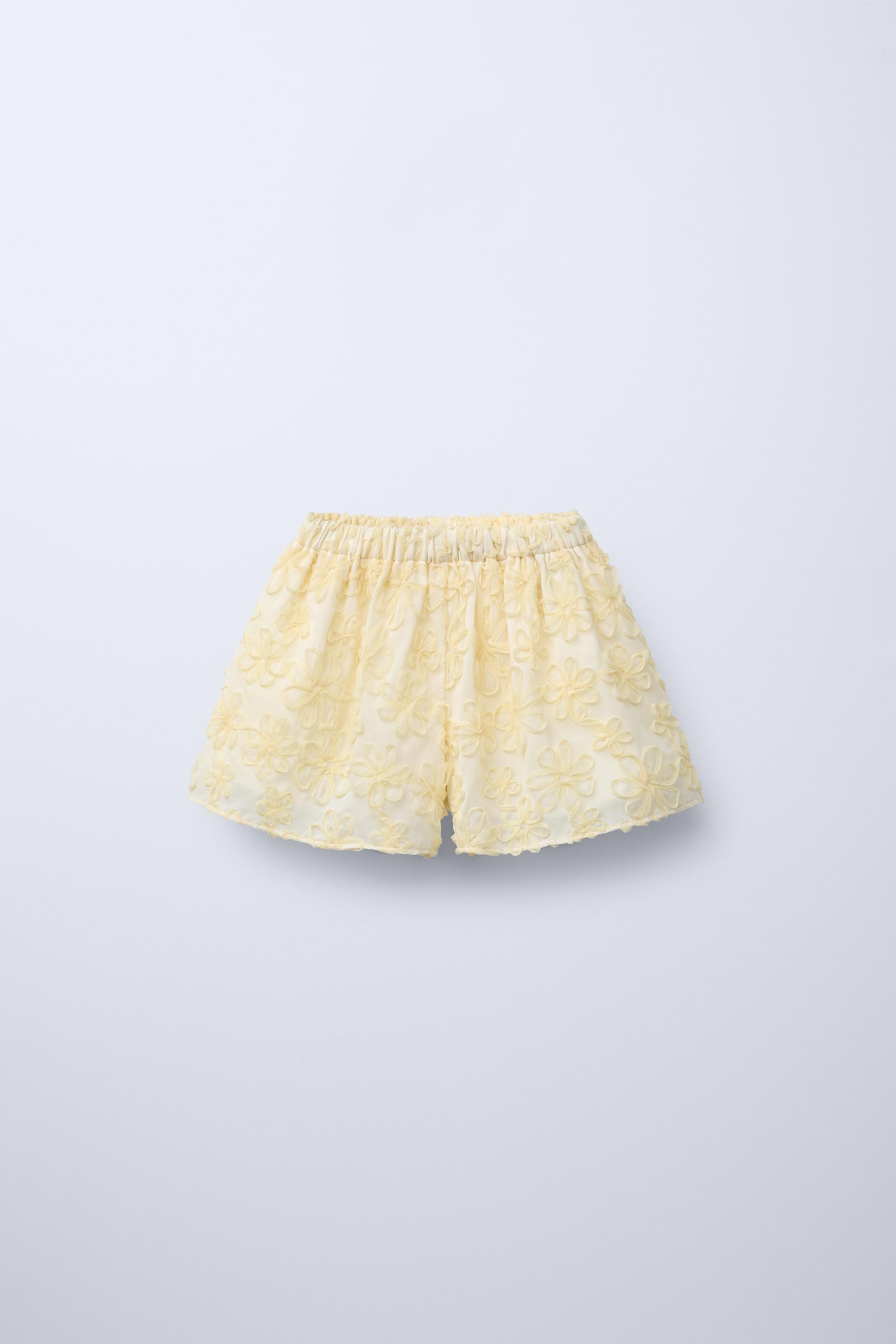 フラワープリント バミューダパンツ - ライトイエロー | ZARA