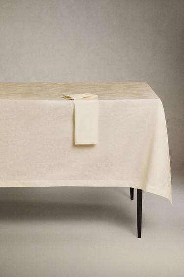 JACQUARD TABLECLOTH WITH ROSES - Cava by Zara - Image 0