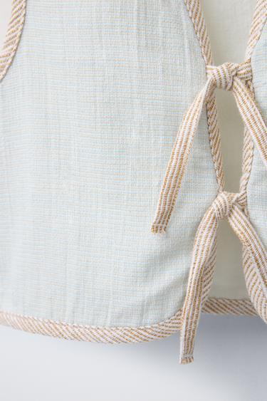 GILET FLEURS CROCHET - Bleu ciel de Zara - Image 3