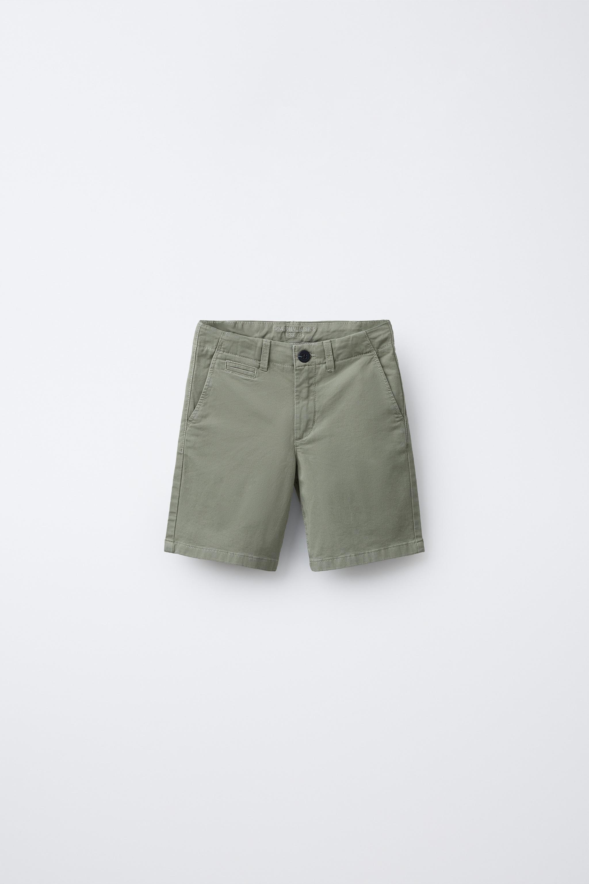 Детские шорты Zara BASIC SLIM FIT CHINO SHORTS